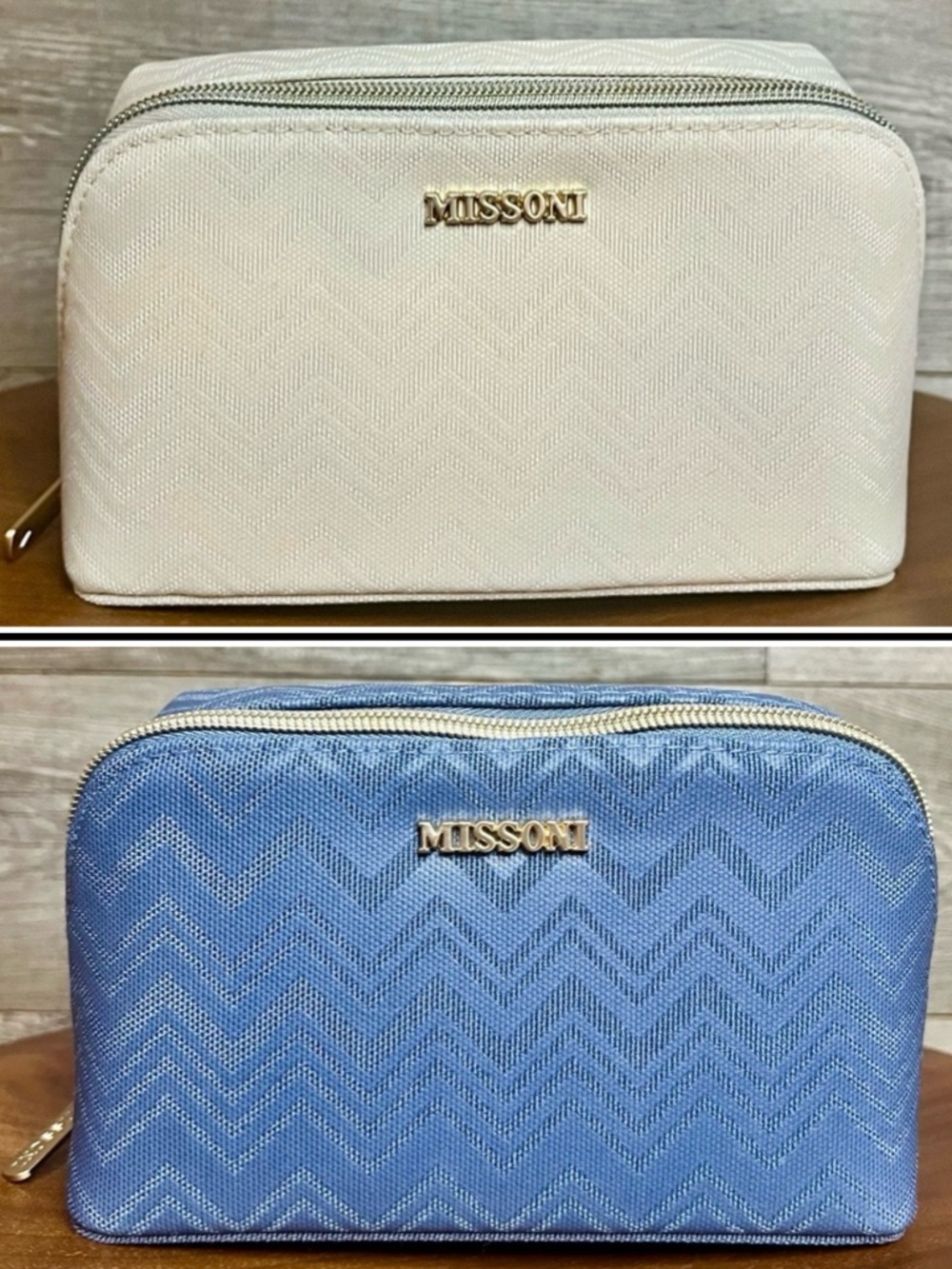 2 (Two) Missoni Make-Up/Cosmetics Bags, Accessory Bag, Travel Bag, 🆕NWOT
